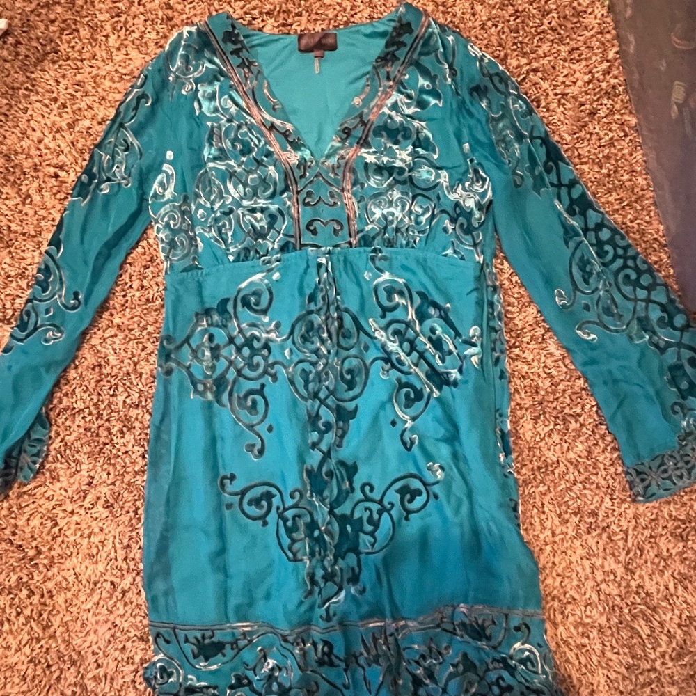 Gorgeous velvet silk Hale Bob dress